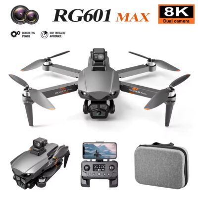 Drone Camera RG601 MAX GPS Professional Drone 8K HD Dual Camera 5G WIFI Laser Obstacle Avoidance Brushless Foldable Quadcopter 2 km Distance