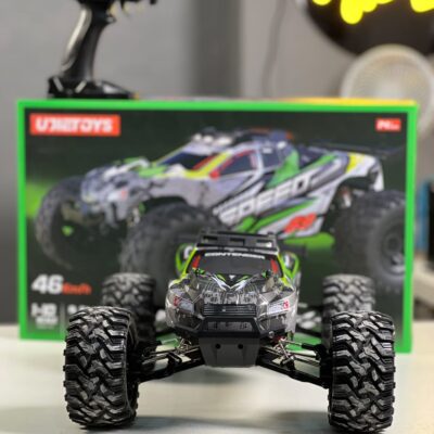 UJ99-G105 1/10 Scale Full-size High-Speed 46km/h Four-Wheel Drive Brushless RC Car Big Alloy Wheels Remote Controller